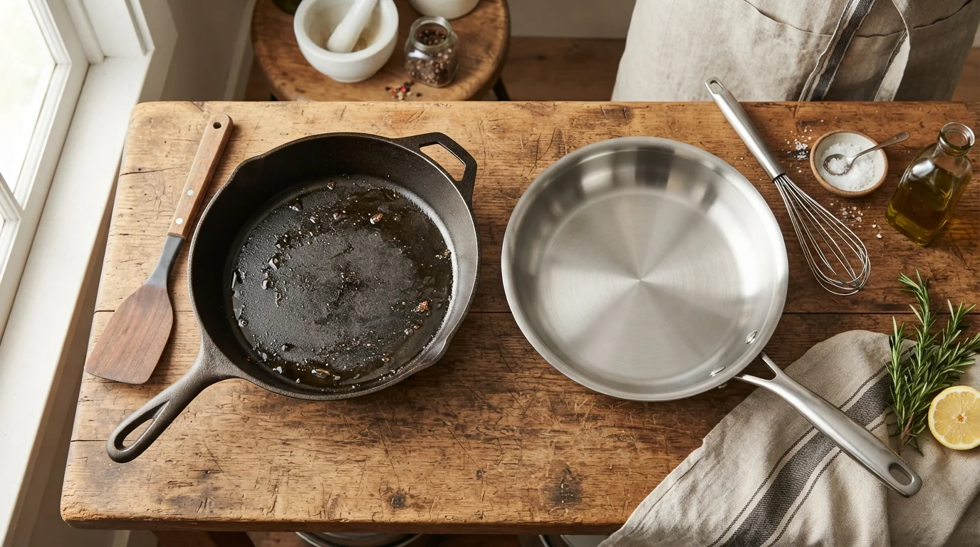 Cast Iron vs. Stainless Steel: Choosing the Right Everyday Pan