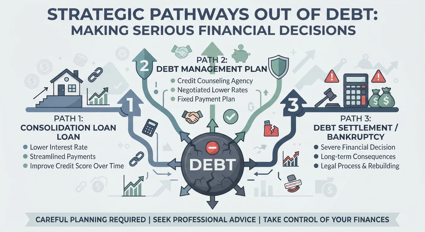 Debt Settlement, Consolidation, and Bankruptcy: An Honest Comparison