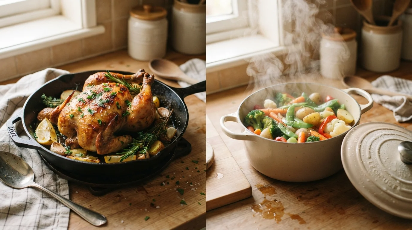 Dry Heat vs. Moist Heat Cooking: How Each Method Shapes Food