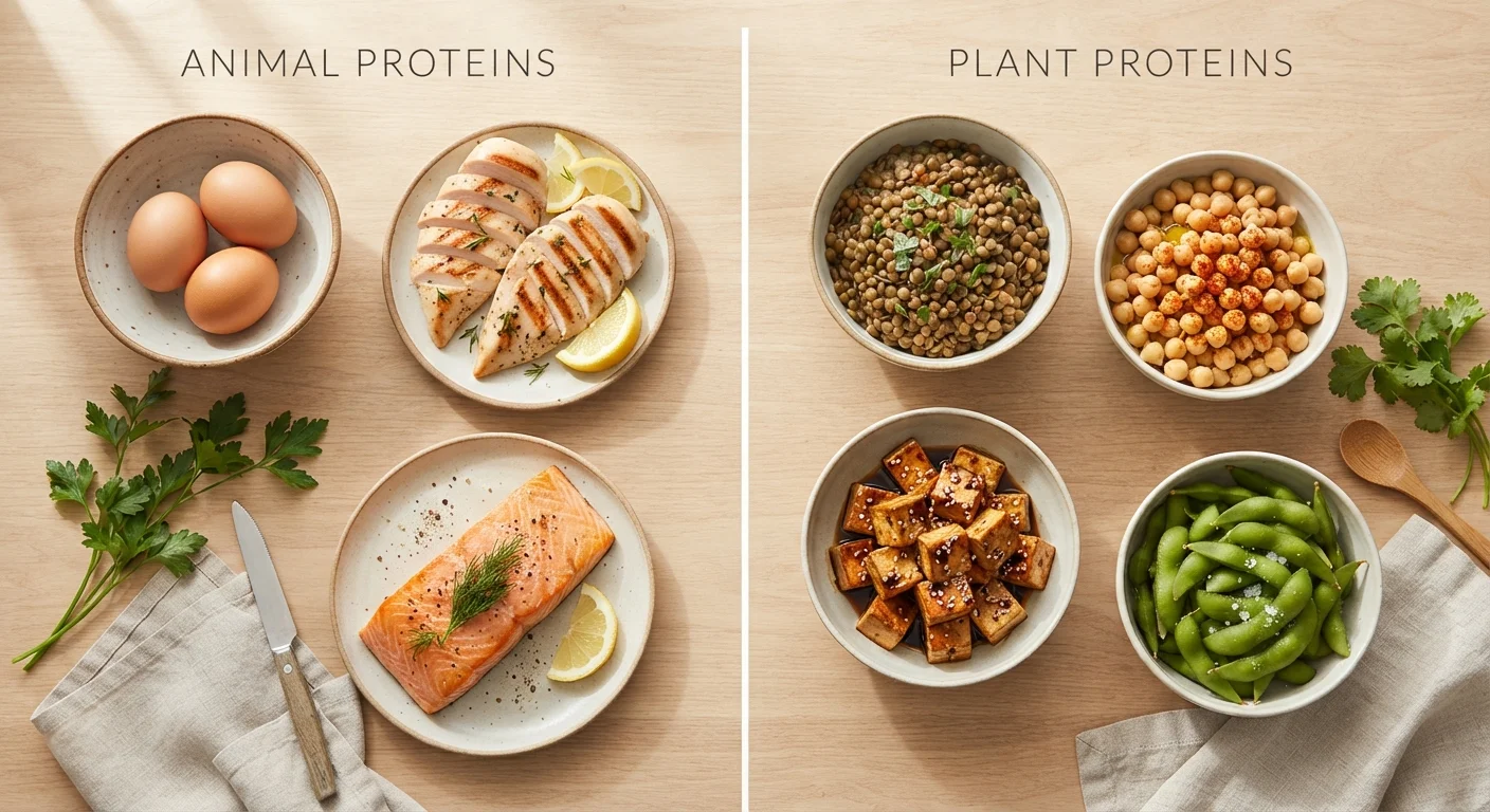 Protein Sources Side by Side: Animal vs. Plant