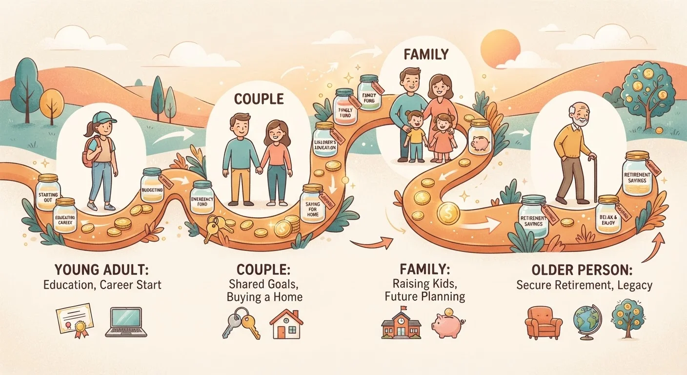 Savings Goals by Life Stage: How Financial Priorities Tend to Shift Over Time