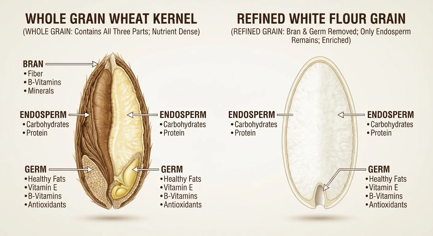 Whole Grains vs. Refined Grains: What Changes When Grain Is Processed
